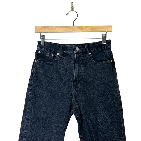 Madewell The ’90s Straight Jeans Womens 26 Black High Rise Stretch Clean Girl - Picture 3 of 9